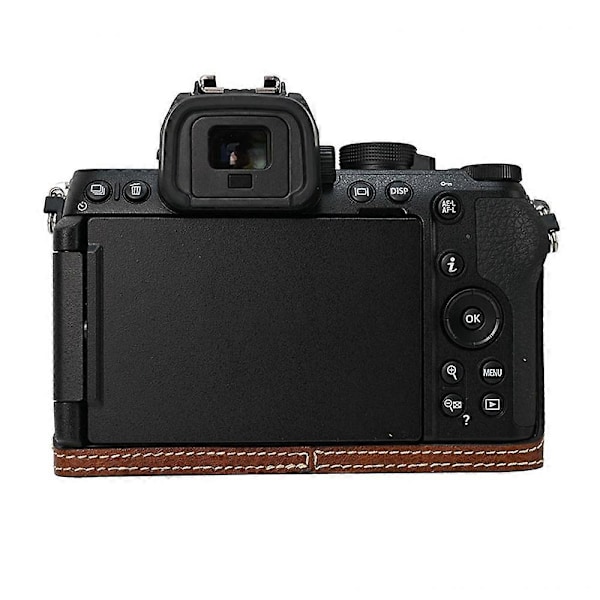 Kamerataske til Nikon Z 50 II, stor udskæring, litchi-tekstur, PU-læder, beskyttelsescover Multicolor Coffee
