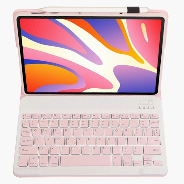 AH17 Suojakotelo Huawei MatePad 11.5 -tabletille irrotettavalla Bluetooth-näppäimistöllä, nahkainen jalustakansi Multicolor Pink