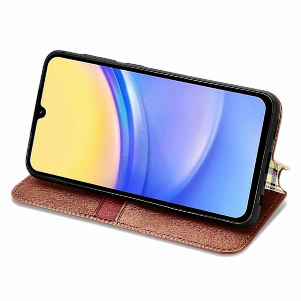 Stødsikkert etui med rombe-præg, pung og stativ til Samsung Galaxy A15 4G/A15 5G Multicolor Style D