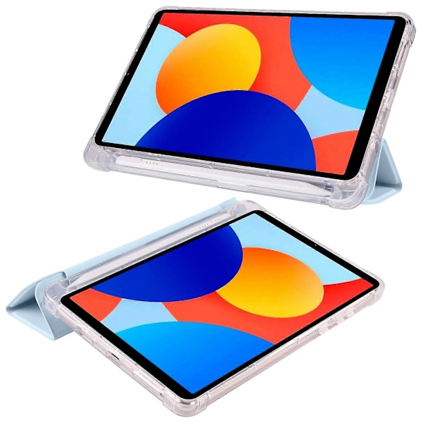 Fodral för Xiaomi Redmi Pad SE 4G 8,7 tum med pennhållare, tri-vikbart stativ, PU-läder + TPU-surfplattsskydd Multicolor Baby Blue