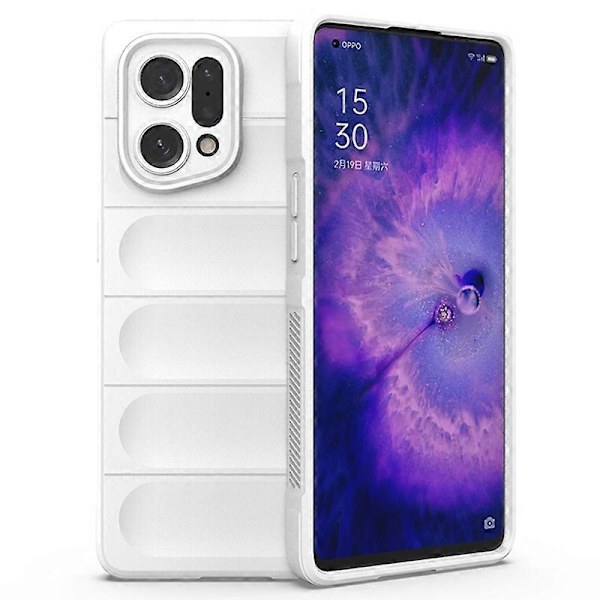 Stöttåligt Flexibelt Mjukt TPU Halkskydd Kant Mobiltelefon Skydd Robust Baksida Skal för Oppo Find X5 Multicolor Style D
