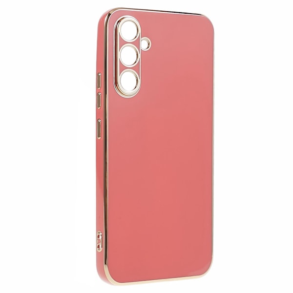 Mjukt Tpu- case för Samsung Galaxy S23 Fe, glänsande 6d galvaniseringstelefon skyddande cover Red