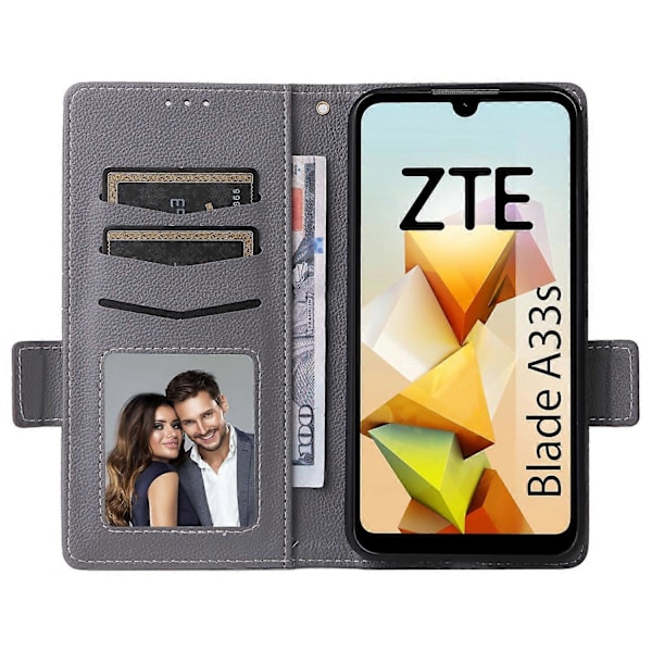 ZTE Blade A33S -kotelo magneettilukolla, nahkainen puhelinkotelo hihnalla Multicolor Style F