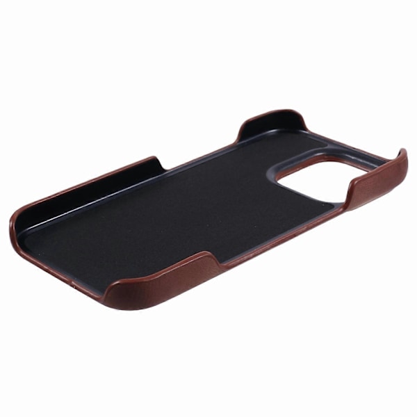 Skal för iPhone 16 Pro Max Kompatibelt med MagSafe, Hudvänligt Läder + PC Baksida - Grå Multicolor Brown