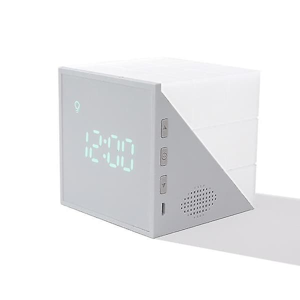Magic Cube Led Väckarklocka Nattljus Touch Sensor Lampa Med Röststyrning Blue