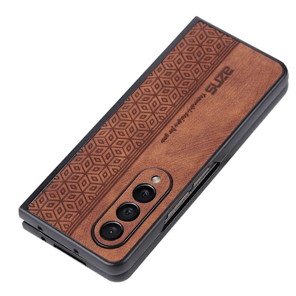 AZNS Telefonfodral för Samsung Galaxy Z Fold4 5G Präglat Mönster PU Läderbelagd TPU Baksida Multicolor Style A