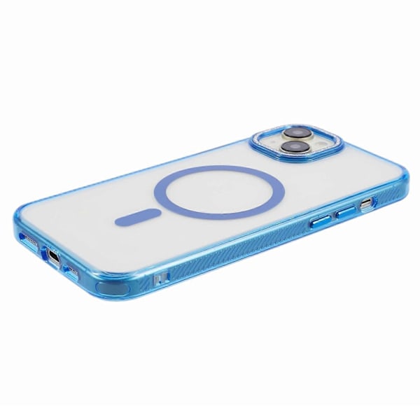 Skal för iPhone 15 Plus Kompatibelt med MagSafe, Magnetisk Ring+TPU+PC+Aluminiumlegeringsskal Multicolor Style D
