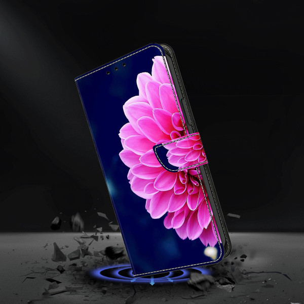 För Sony Xperia 1 V Plånbok Pu Läder Case 3d Mönster Printing Stand Cover Pink Flowers