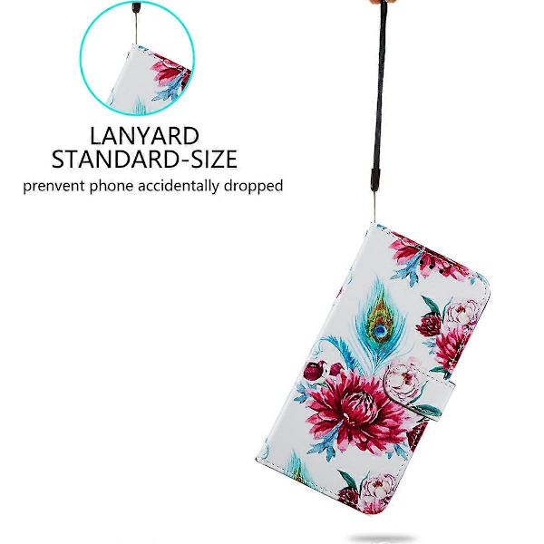 PU læder telefoncover med pung, stativ og mønsterprint til Samsung Galaxy S23 FE med rem Multicolor Style S