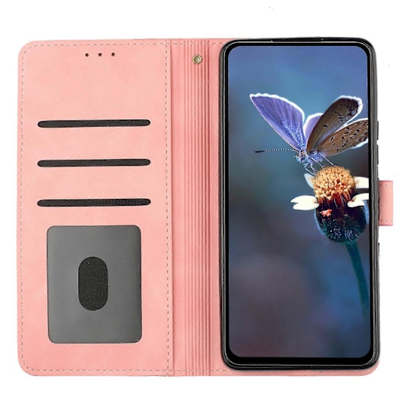 Blomsterpræget PU læder standpung cover til iPhone 11 mobiltelefon Multicolor Style C