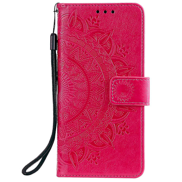 Präglat Mandala Blomma Plånbok Läderfodral för Samsung Galaxy S21 FE Multicolor Style C