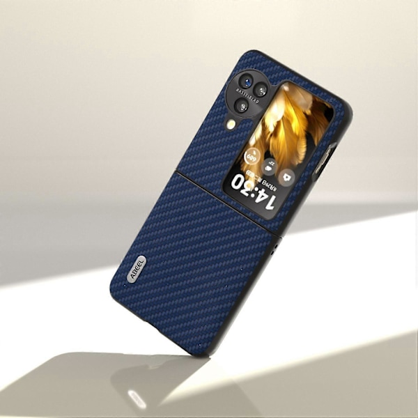 Oppo Find N3 Flip 5G PU-nahkapäällysteinen PC-kotelo hiilikuitukuvioinen suojapuhelinkotelo Multicolor Style E