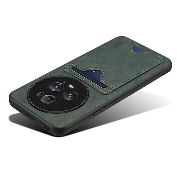 DENIOR Takakansi Honor Magic5 Pro -puhelimelle, PU-nahkapäällysteinen TPU-kotelo jalustalla ja korttipaikalla Multicolor Style C