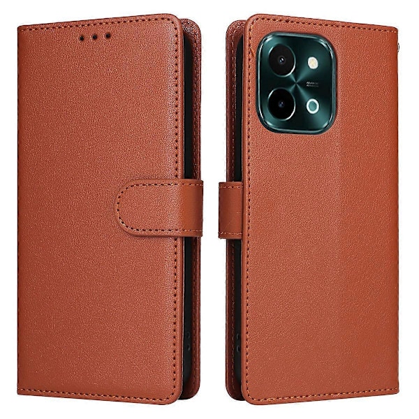 Til vivo Y28 4G Etui Wallet Stand View PU Læder Telefon Cover Multicolor Style E
