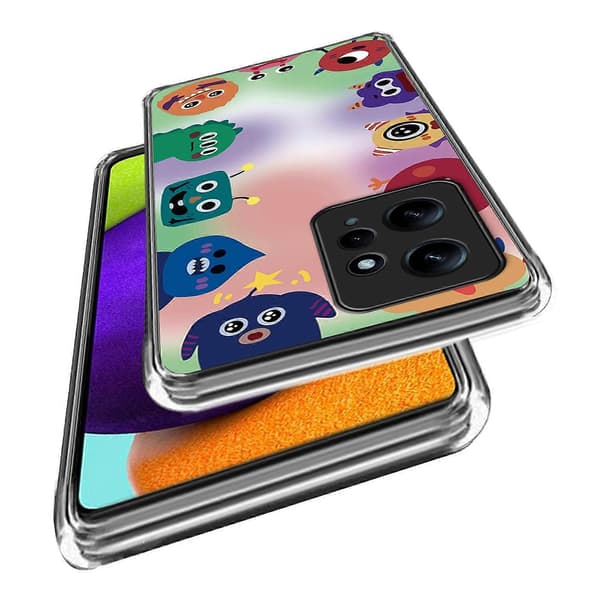 Blød TPU-etui med mønstertryk til Xiaomi Redmi Note 12 4G Multicolor Monsters