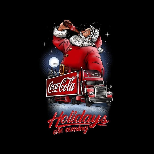 Coca Cola Santa Holidays är på väg T-shirt för män Black S