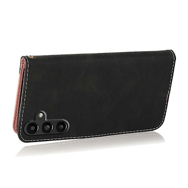 För Samsung A56 5G Tvåfärgat Läder Plånboksfodral Skyddande Flip Ställ Multicolor Style D