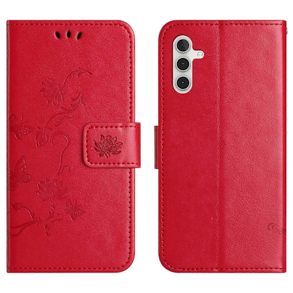 Til Samsung Galaxy A26 5G Etui Wallet Stand Præget Sommerfugl Blomst PU Læder Telefon Cover Multicolor Style B