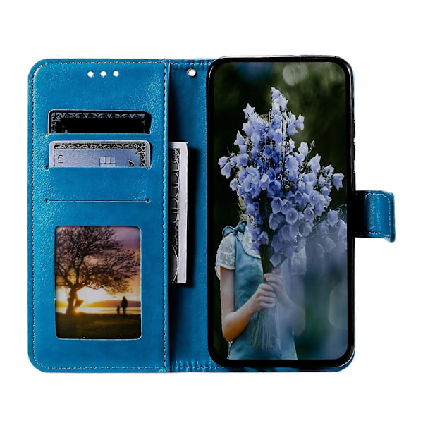 För Xiaomi Redmi Note 14 Pro 4G Ställfodral Präglat Totem PU Läder Plånboks Telefonfodral