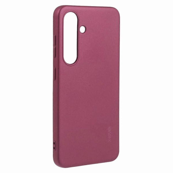 X-LEVEL Guardian Series TPU-skal för Samsung Galaxy S24+ - Mjuk Matt Baksida Multicolor Wine Red