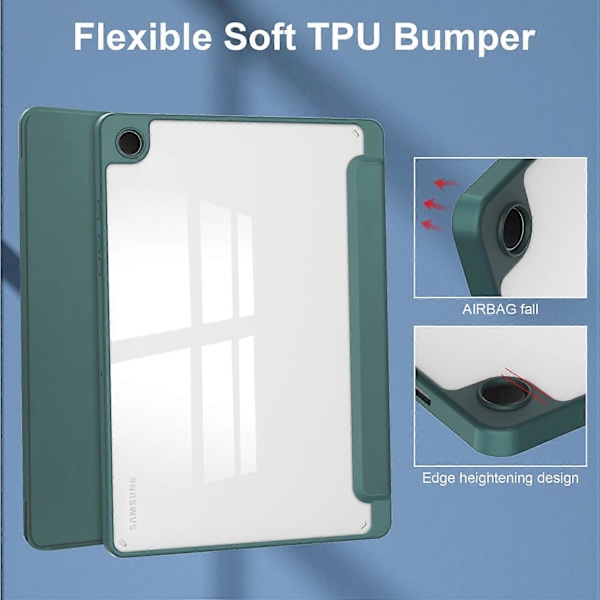 Kirkas takakansi Samsung Galaxy Tab A9+ PU+TPU+Akryyli tablettikotelolle kynäpaikalla Multicolor Style C