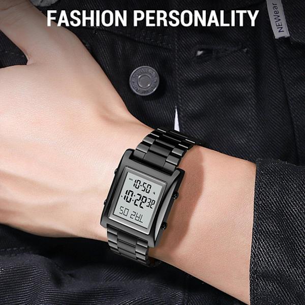 SKMEI Men's business sportklockor Countdown dubbel tid watch väckarklocka Kronografbord rose red
