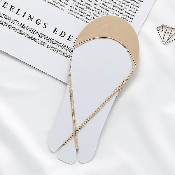4 par slingback liner damstrumpa Framfot vadderad tåklädd Low Cut No Show strumpa Skin Color