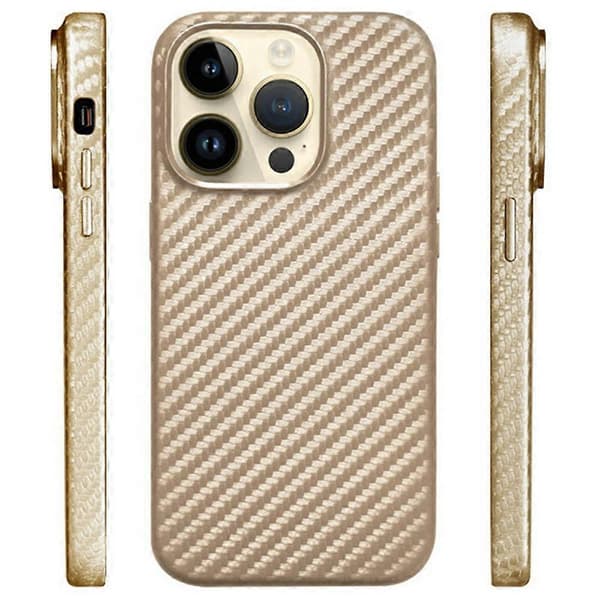 KZDOO Deksel til iPhone 16 Pro Max Kompatibel med MagSafe Karbonfibertekstur PU+PC Telefondeksel Multicolor Blue