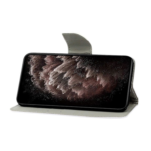 Mönstertryckt Stötsäkert PU Läder Ställ Fodral Plånboksfodral för Samsung Galaxy S22+ 5G