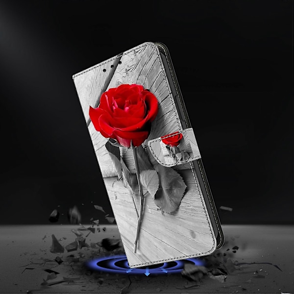 Xiaomi Redmi Note 12 4G -puhelimen suojakotelo, iskunkestävä, nahkainen, kääntyvä lompakkokotelo Multicolor Style H
