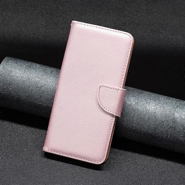 Flip Stand-etui til iPhone 15 med pung i PU-læder og rem Multicolor Style C