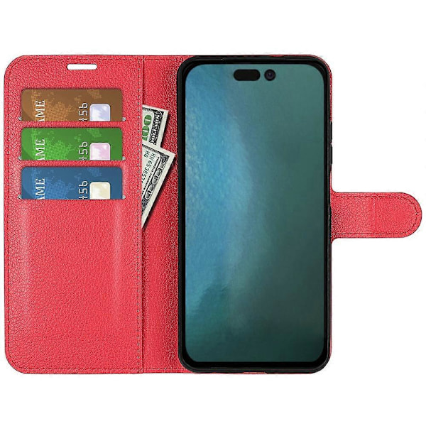 iPhone 14 6.1 tuuman PU-nahkainen lompakkokotelo jalustalla, kattava suojakuori Multicolor Style D