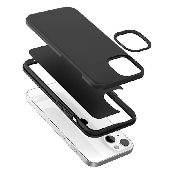 iPhone 15 Plus PC+TPU Hybridipuhelinkuori, naarmuuntumaton puhelinkotelo, kumipintainen suojus Multicolor Style A
