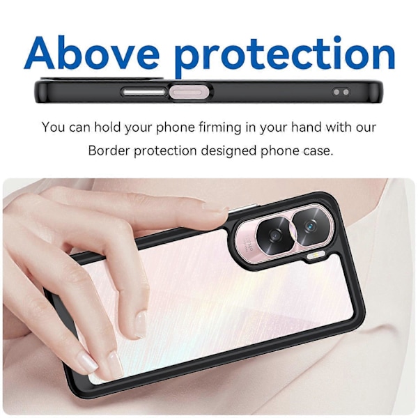 Honor 90 Lite 5G/X50i 5G TPU+Akryyli Puhelimen Takakuori Kirkas Suojaava Iskunkestävä Kotelo Multicolor Style A
