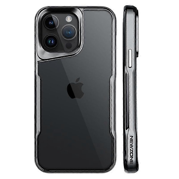 NEWZONE iPhone 15 Pro -kotelo, galvanointi TPU+akryyli, pudotuskestävä takakansi Multicolor Titanium Grey