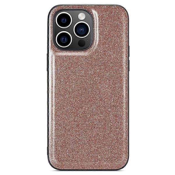 Glitter Bagside PU Læder+PC+TPU Telefon Cover til iPhone 14 Pro Max Multicolor Style C