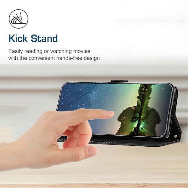 Mobilskal för Samsung Galaxy A36 5G Handväska med Tryckt Triangel Läder Telefonskydd Multicolor Style E