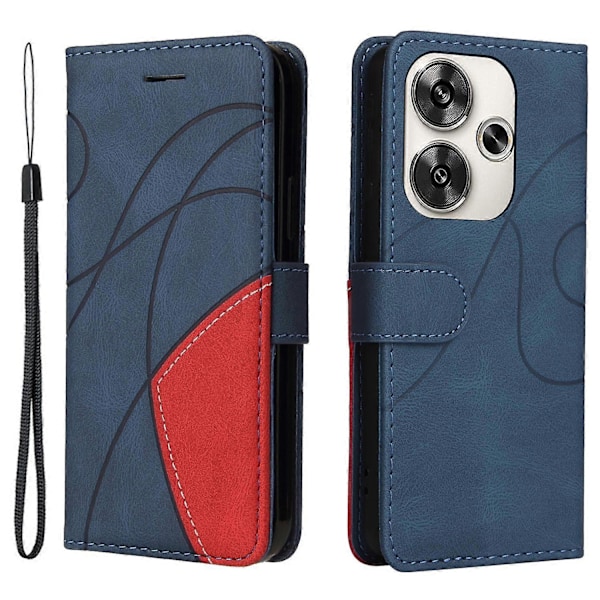 KT Leather Series-1 Xiaomi Redmi Turbo 3 5G/Poco F6 5G -kotelolle Nahkainen puhelinkuori, värin liitos