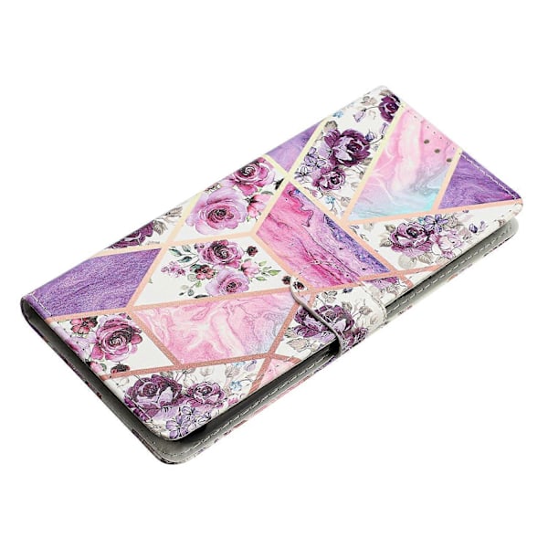 PU Læder Wallet Cover med Mønsterprint og Flip Stand til Xiaomi Redmi Note 12S 4G Multicolor Style E