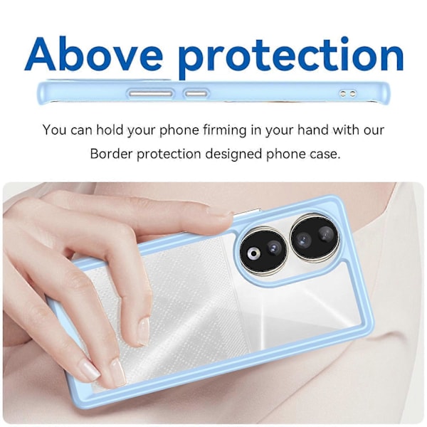 Honor 90 TPU+Akryyli Puhelinkotelo Pudotussuoja Takakansi Multicolor Style D