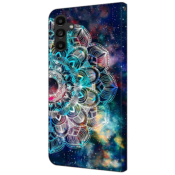 Til Samsung Galaxy A14 4G/5G Etui Mønsterprintet Beskyttelsescover TPU+PU Læder Flip Telefon Etui Multicolor Style K