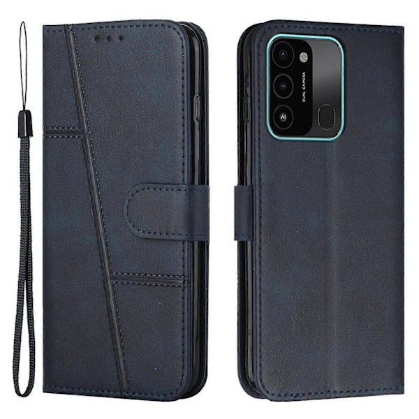 PU-nahkainen puhelinkotelo TECNO Spark Go 2022/Spark 8C 4G -puhelimelle, jalustallinen lompakkokotelo läpällä ja hihnalla Multicolor Style B
