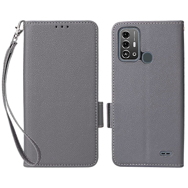 For ZTE Blade A53 Pro Deksel Støtsikkert Telefondeksel PU Lær Shell med Stropp Multicolor Style F