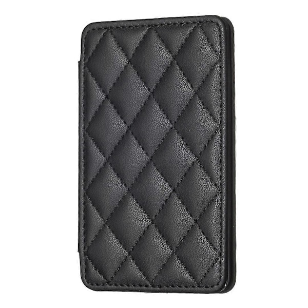 BFK05 3D Rhombus -kuvioinen itseliimautuva puhelimen takakorttiteline PU-nahkainen korttilaukku - Vihreä Multicolor Black