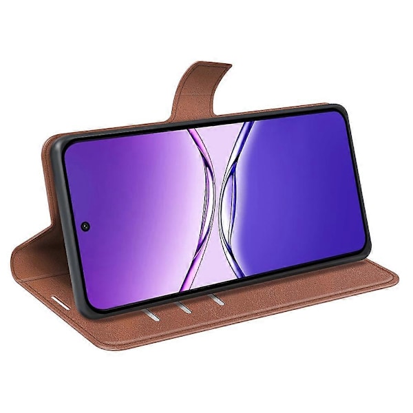Ställfodral för Oppo F29 Pro 5G Anti-Repa Kalvtextur Läder Telefonskal Multicolor Light Brown