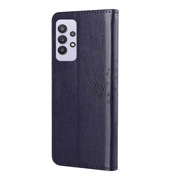 Ugle Mønster Tryk Design Læder Wallet Telefon Cover til Samsung Galaxy A32 4G (EU Version) Multicolor Style B