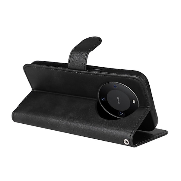 Til Huawei Mate 60 Etui Kalvetekstur Tegnebog Stativ PU Læder Slim-fit Telefoncover Multicolor Style A