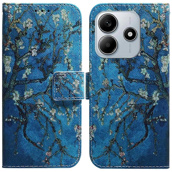 Plånboksfodral för Xiaomi Redmi Note 14 5G Mönstertryckt Läder Telefonskal Multicolor Style C