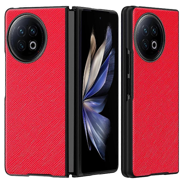 Vivo X Fold2 naarmuuntumisen estävä ristikkäiskuvioinen puhelinkotelo kumipinnoitettu PU-nahkapäällysteinen PC-takakansi Multicolor Style B