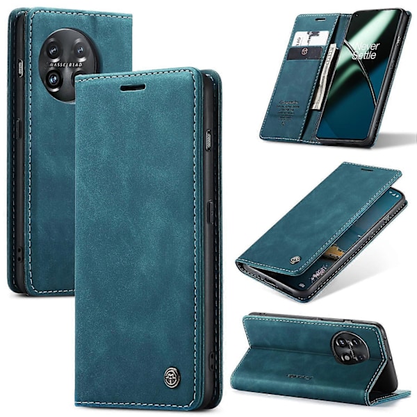 CASEME 013 -sarjan puhelinkotelo OnePlus 11 5G:lle, magneettinen läppä PU-nahkakotelo lompakolla ja jalustalla Multicolor Style C